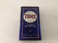 Vintage Tidex motor oil can- Silver 