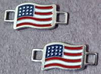 (2) Red Wing USA Flag Shoe/Boot Lace Charms; Shipped; Louisbourg