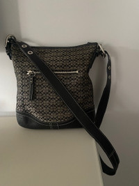 COACH Jacquard Signature purse -leather trim