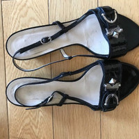 Women leather sandale﻿ - Black - Size 6