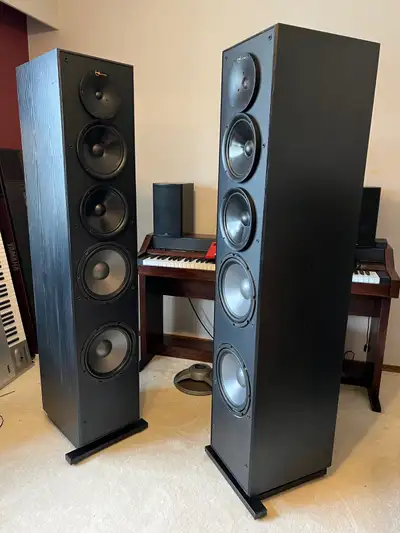 NUANCE Spatial Baby 3E Giant 100lbs tower speakers Canadian Made *Upgraded 2 year old BASH 500 S pla...