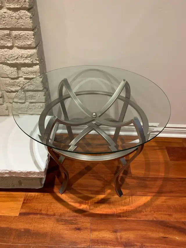 Glass Coffee Table and Side Table, Metal Frame in Coffee Tables in City of Toronto - Image 5