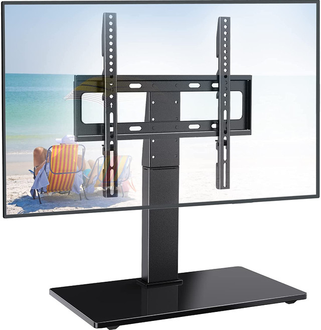 PERLESMITH Universal Swivel Table Top TV Stand - for 26-55 inch in Video & TV Accessories in Burnaby/New Westminster - Image 3