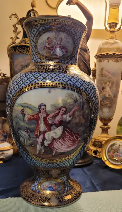 Huge  Sovereign 33" Luxury Floor Vase - 24K Gold Relief Stunning, View more