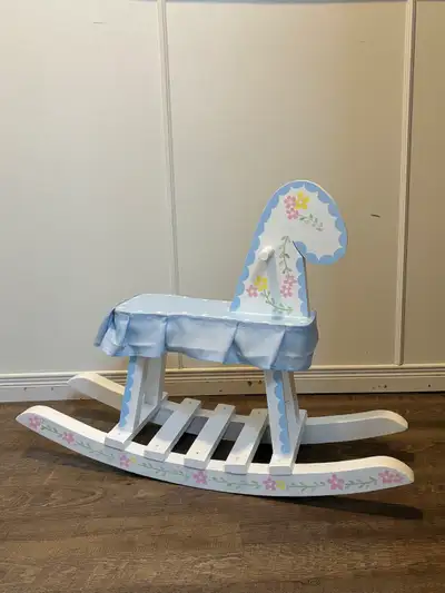 Hand-Painted Solid Wood Rocking Horse, View more