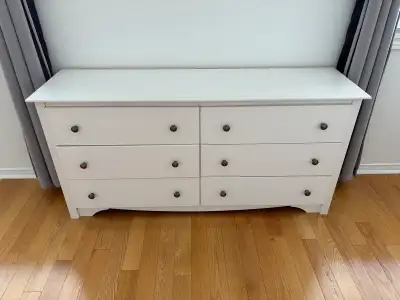 White 6-Drawer Dresser – Great Condition, View more