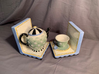 Teapot and Cup Bookends 