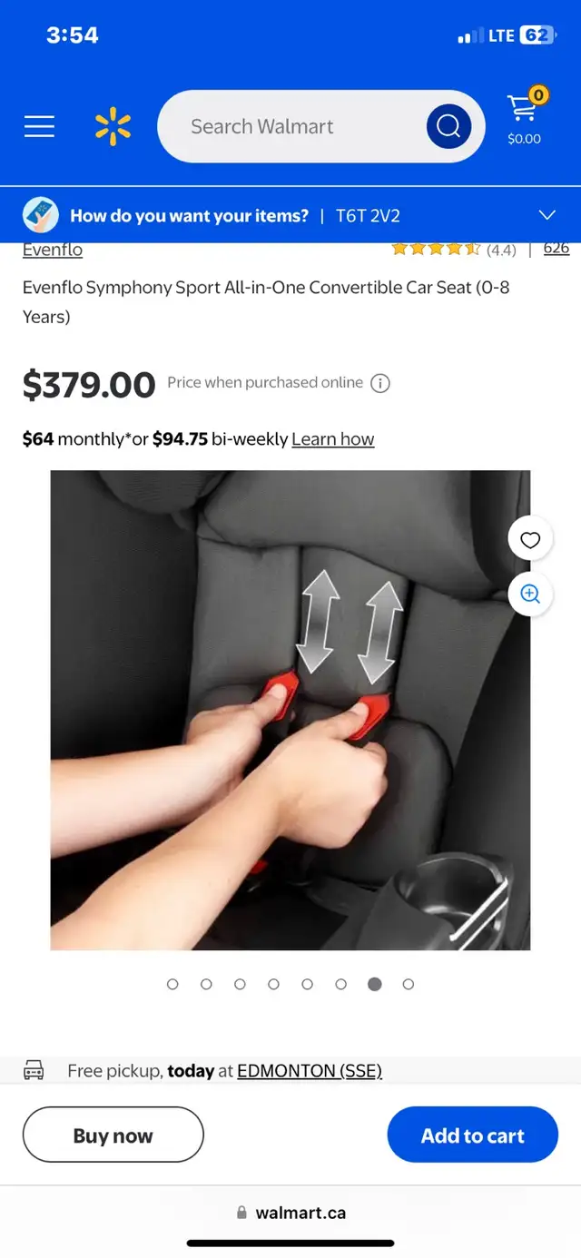 Evenflo Symphony Sport All-in-One Convertible Car Seat in Other in Edmonton - Image 8