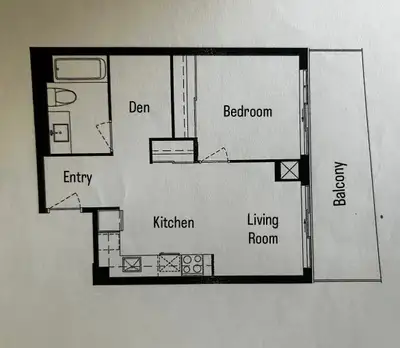 [For Rent]  1 Bedroom + Den Condo at the Waterfront
