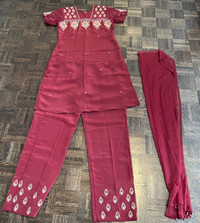 Punjabi Red Pant Suit 