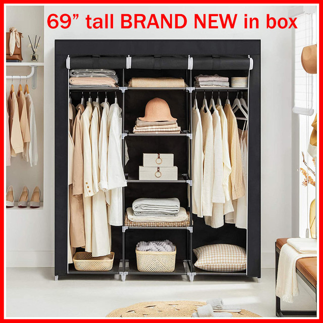 BRAND NEW IN BOX, 69" tall Closet Storage Organizer Wardrob in Storage & Organization in St. Catharines