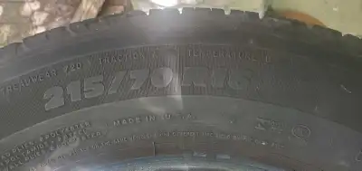 Set of 4 Used Michelin Latitude Tour tires 215/70R16