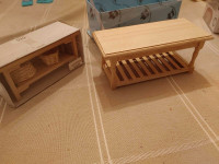 Dollhouse Wooden miniatures Tables