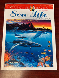 ADULT KIDS COLORING COLOURING BOOK Sea Life Ocean