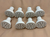 8x Philips Warm White 400 Lumen Dimmable 5W LED GU10 Bulbs