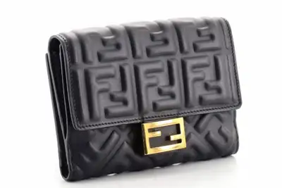 Authentic Fendi Embossed Monogram Napa, View more