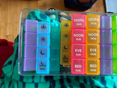 14 pill containers, View more
