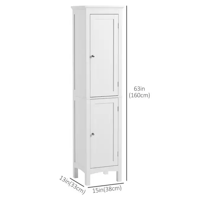 15" x 13" x 63" Tall Bathroom Cabinet, Freestanding Storage Orga in Storage & Organization in Markham / York Region - Image 3
