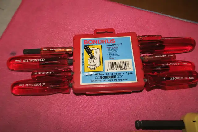 BONDHUS Metric 9 piece Hex Balldriver Tool Set in Hand Tools in Guelph - Image 2