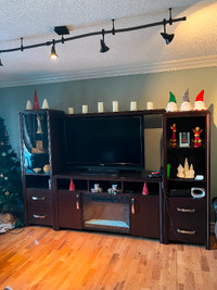 Entertainment Center w/ electric fireplace/heater