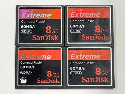 4X SanDisk Extreme 8GB 60MB/s UDMA CF Compact Flash Memory Cards, View more