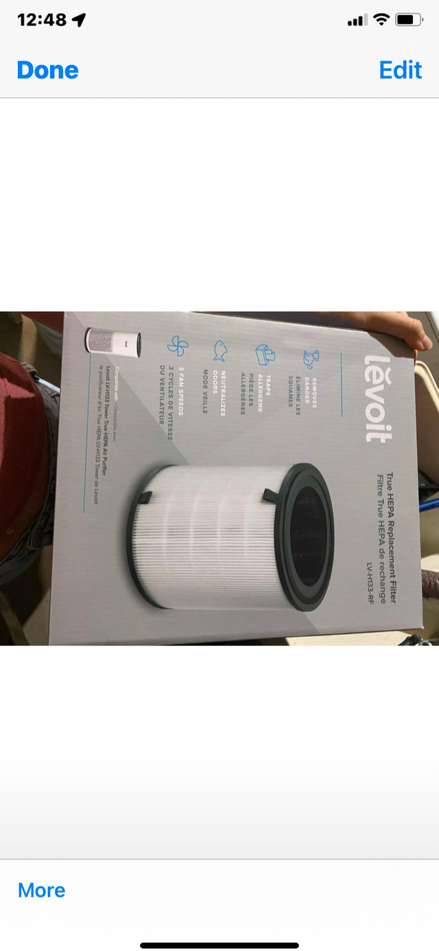 Levoit air purifier and one extra filter Heaters, Humidifiers