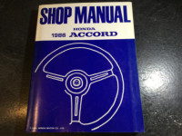 1986 Honda Accord Factory Shop Manual EXi LX BA A20A1 A20A3