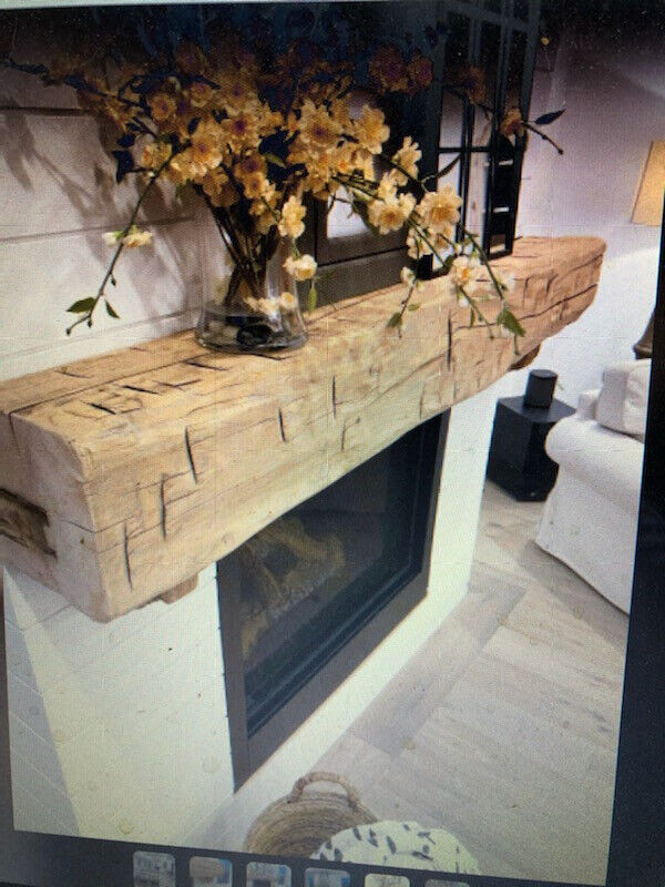 FIREPLACE MANTELS FROM BARN BEAMS + LIVE EDGE WOOD SLABS for sale  