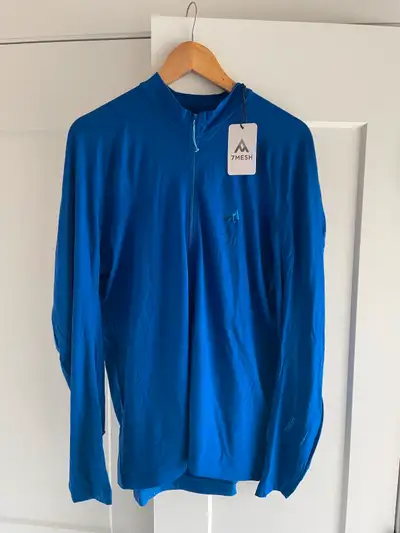 7mesh Ashlu Merino long sleeve jersey in blue. Size XXL. Brand new, never worn. Still has tags and c...