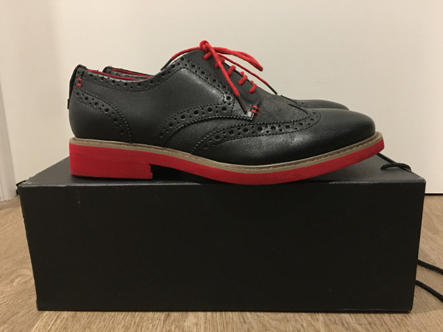 Rudsak Black Leather & Canvas Shoes with Red trim soles in Men's Shoes in Oshawa / Durham Region - Image 3