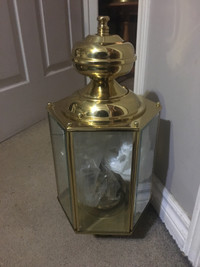 Outdoor brass lamp fixture