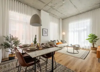 Condo locatif près du métro Assomption, Parc Maisonneuve, Parc Olympique. Comprends 5 Électroménager...