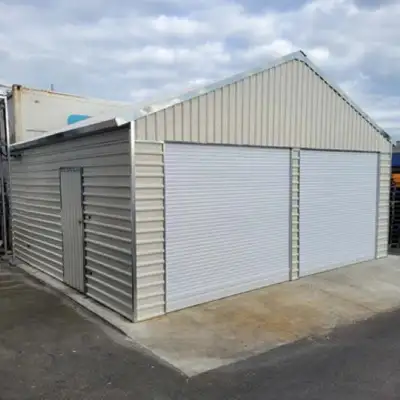 21’x19’ Steel Double Garage Shed, View more