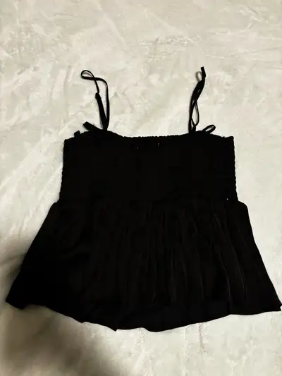 American Eagle black baby doll top with bows - XS, View more