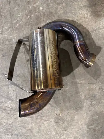 Expansion chamber, y-pipe $300. MBRP muffler(can) $250