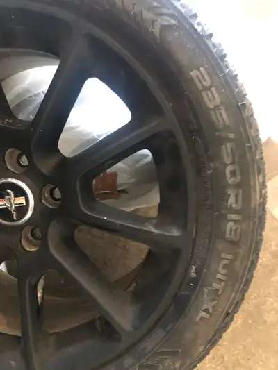 Tires used less than a season, rims painted black in very good condition. 235 50 18. Tires cost me 1...
