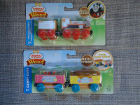 NEW Thomas tank engine wooden train Merlin and Candy cars