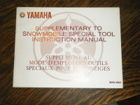 Yamaha Snowmobiles Supplementary to Special Tool Manual