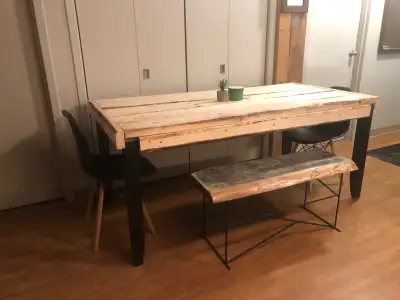 Table de cuisine en bois moderne/Rustik, View more