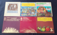 6 disques vinyles 33 tours musique classique Beethoven Vivaldi..
