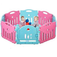 8-panel baby/toddler fence with gate