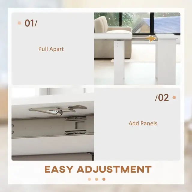 Extendable Dining Table, Expandable Kitchen Table for Small Spac in Dining Tables & Sets in Markham / York Region - Image 5