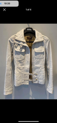 White Danier leather jacket 