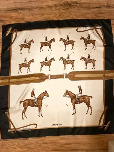 CELINE silk scarf , View more