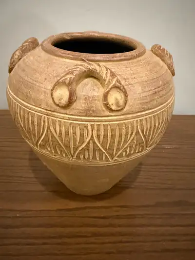 Terra cotta ceramic vase, View more