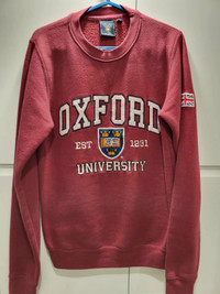 Oxford University Sweatshirt, Maroon, Size XS