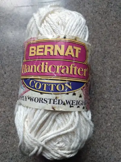 Cotton yarn ball Male booties,trivet, scarf , keychain, mitt cuffs etc Free dish cloth pattern on wr...