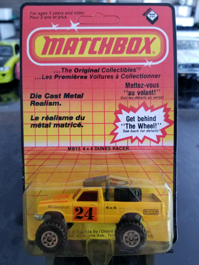 BNIB 1:64 Diecast Matchbox MB13 4x4 Dunes Racer BF Goodrich Bilstein