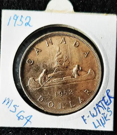 1952 Canadian silver dollar, View more