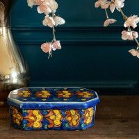 Trinket /jewelry box-hand painted-Mexico